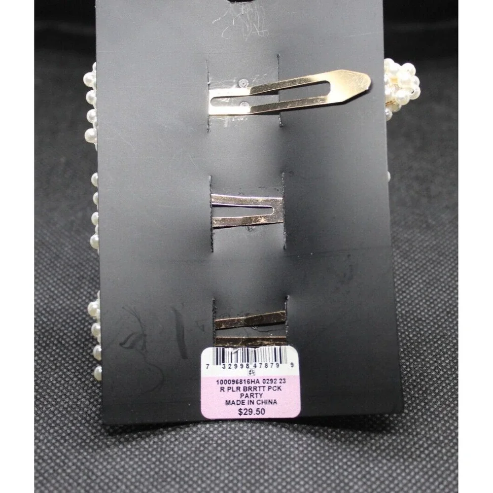 Inc Hair Clips Gold-Tone 3-Pc. Imitation Pearl 3